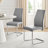 Tierra Sleek Metal and Glass Round Dining Table Set with 6 Faux Leather Upholstered Dining Chairs-1947794858-1909803830