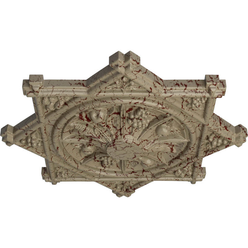 Médaillon de plafond Endurathane Antilles, diamètre extérieur de 38 1/4 po x P 1 1/2 po (convient aux auvents jusqu'à 6 po)