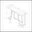 Accent Table, Console, Entryway, Narrow, Sofa, Living Room, Bedroom, Brown Laminate, Chrome Metal, Contemporary, Modern