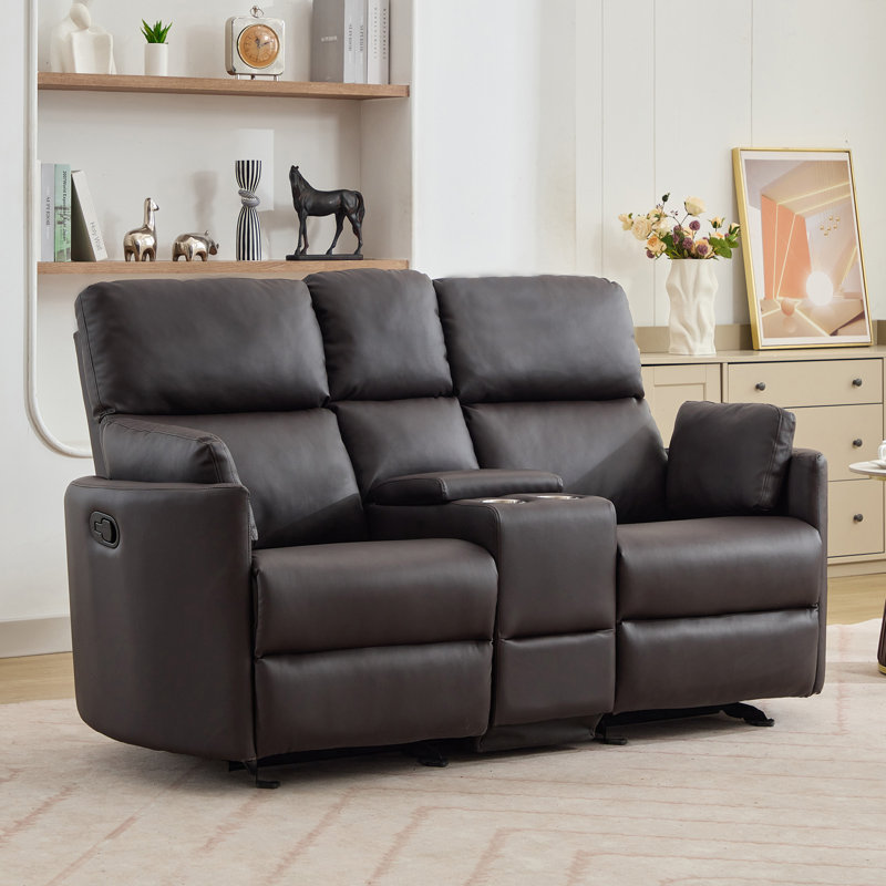 Hudson 2 Seater Faux Leather Sofa, Brown
