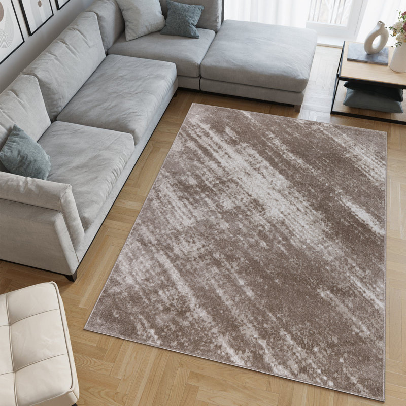 Machine Washable Austin Brown/Beige Rug, Rectangle 8'11" x 12'