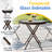 Hicham 17.7 L x 17.7 W Folded Outdoor Side Table with Glass Round Top-860741551-838657391