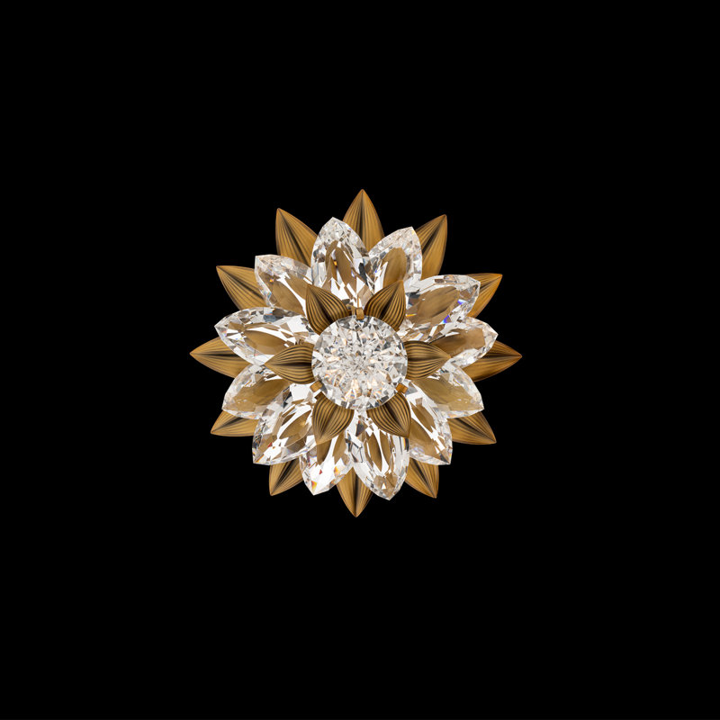 Rhapsodie 1 Light Crystal LED Wall Sconce