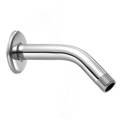 Bras de pomme de douche avec bride 6 pouces fixation murale en acier inoxydable finition chrome