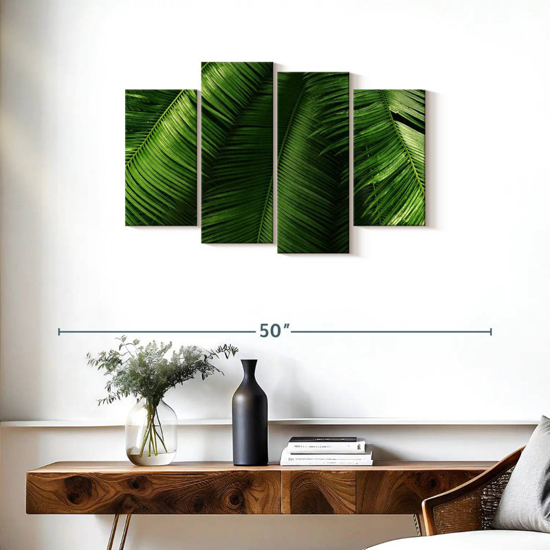 Harnek, feuilles tropicales élancées, H 22 po x l 36 po