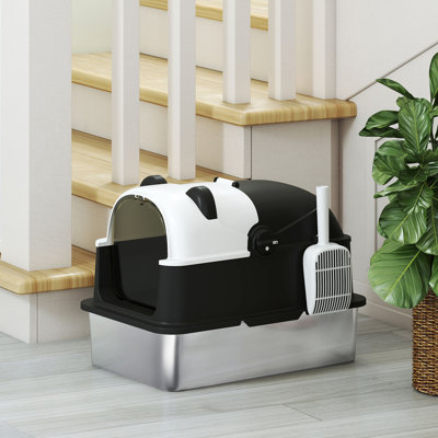 Stainless Steel Enclosed Litter Box