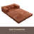 Compression Mahjong Sofa,Convertible Floor Sofa Bed,DIY Boneless Modular Sectional Sofa,No Assembly Required,Circle Fleece Fabric,Oversized 2 Seater With 1 Ottoman-698702764