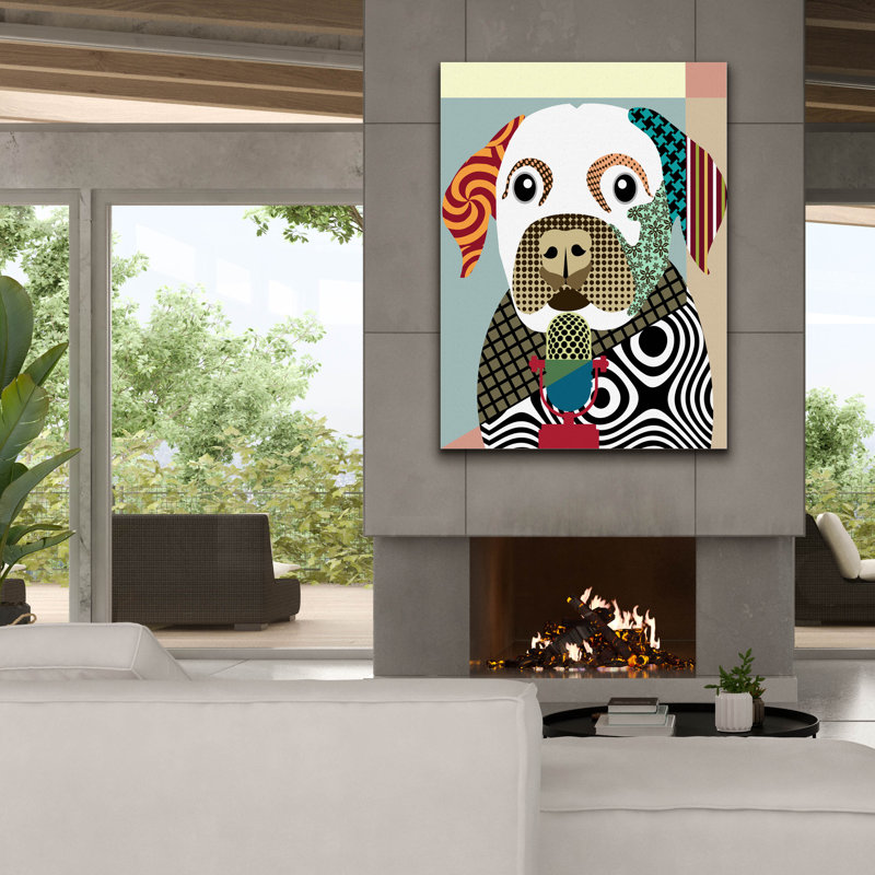 «Labrador Retriever» par Lanre Adefioyue, H 54 po x l 40 po x P 1,5 po