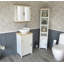 Slimline Compact 515mm Free-standing Cloakroom Vanity Unit-127380324-127380321