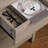 Grey Nightstand, Multipurpose Side End Table with Drawer and Open Storage Shelf, Sturdy Metal Handle & Solid Side Frame, Easy Assembly-334426757