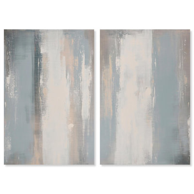 Neutral Ground Canvas Set of 2 Luxury Abstract Art by Art Remedy