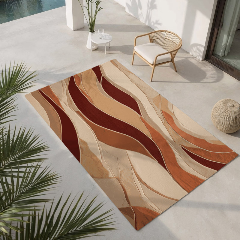Tapis intérieur et extérieur Sunlit Strands, Rectangulaire 8 pi x 10 pi