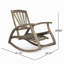 Chaise berçante d'extérieur en bois d'acacia avec panneau de pied rétractable, chaise berçante de patio à bascule