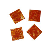 Set Of 4 Square Coasters Resin Dia 3.9"