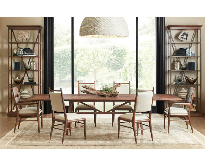 Dusk Oak Extendable Dining Table with Tapered Legs
