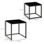 Aida Glass Top Frame Nesting Tables