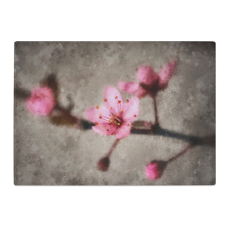 Cherry Blossom Flowers Vol.1 Painting Chopping Board, 0.4cm H x 20cm W x 28.5cm L