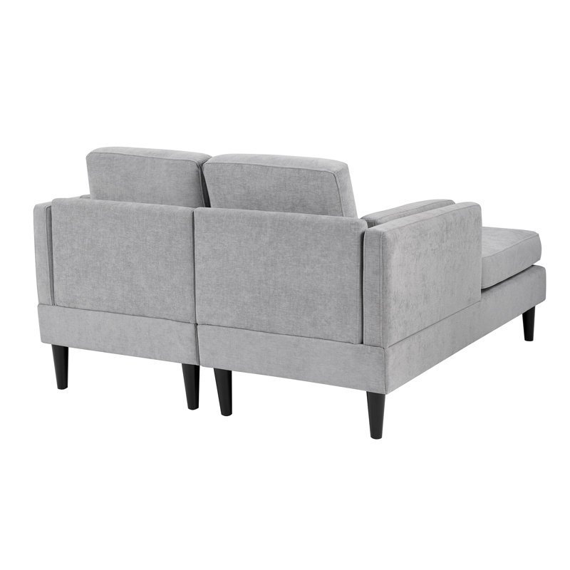 Méridienne moderne avec méridienne et canapé-lit 53,5 po, Gris