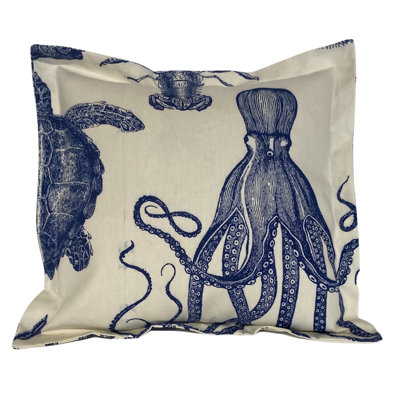 Toile Cotton Blend Reversible Pillow Cover