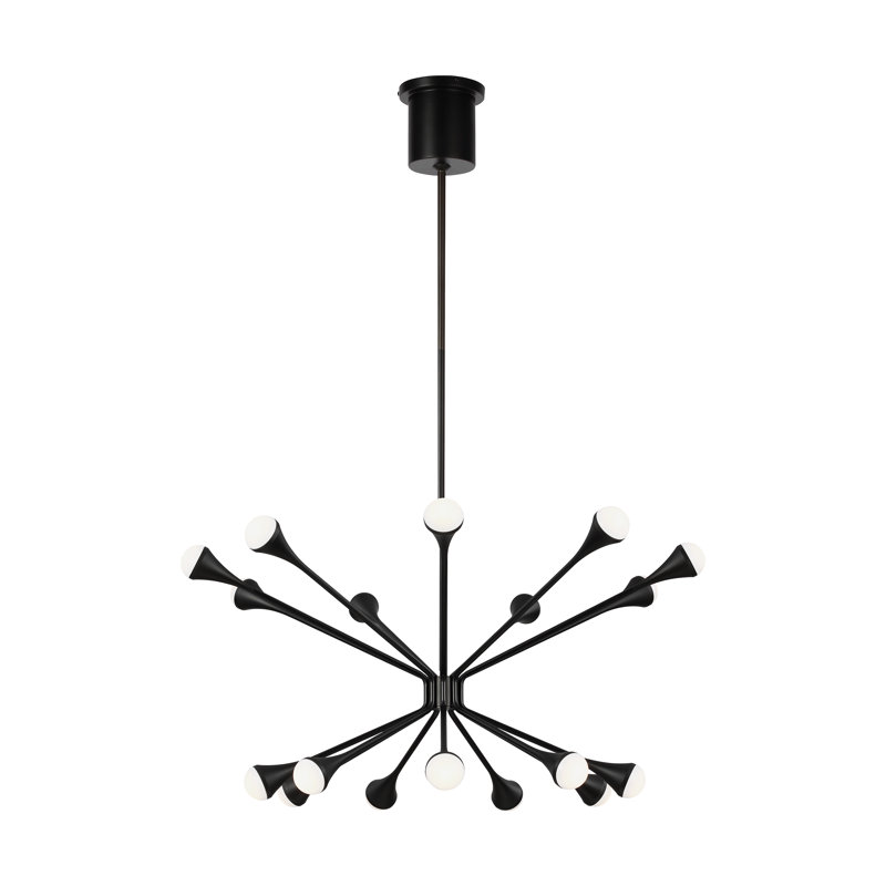 Lody 18 - Light LED Chandelier, Matte Black