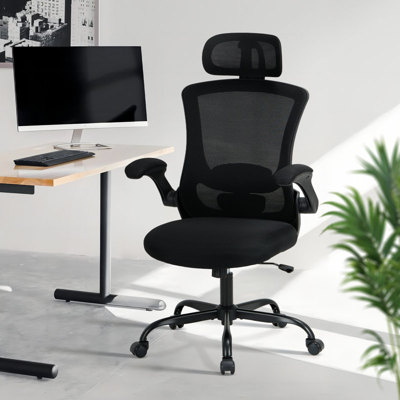 Fully Adjustable Executive Swivel Ergonomic Office Chair with Adjustable Arms, All Black