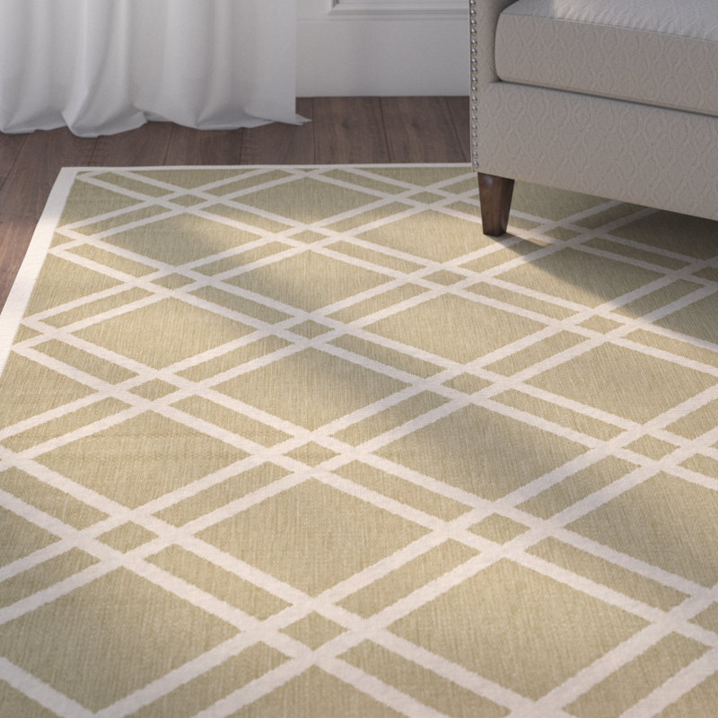 Kessler Geometric Hand Woven Indoor / Outdoor Area Rug, Rectangle 160 x 231 cm