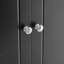 Armoire de rangement pour salle de bain élégante, unité de rangement pour salle de bain, armoire autoportante avec 4 portes, tablettes réglables, tablettes adaptables, noir-853404212