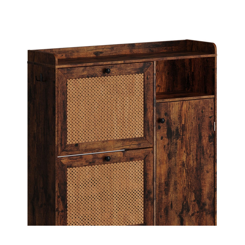 Armoire de rangement pour 40 paires de chaussures, Brun