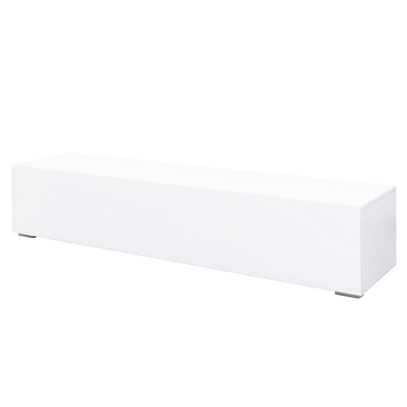 Étagère de divertissement pour le salon avec rangement - Apparence blanche moderne et spacieuse