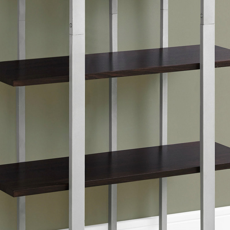 Étagère à livres H 60 "x l 32" Rehberg, Cappuccino / Argent