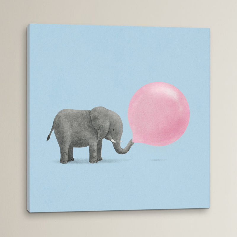 "Jumbo Bubble Gum Blue" par Terry Fan, art sur toile, H 18 po x l 18 po x P 1,5 po