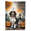 Drapeau de maison d'Halloween en polyester à double face H 40 po x l 28 po