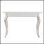 Console 46 po Slimline Whitewash avec bords festonnés, parfaite pour le couloir et le salon