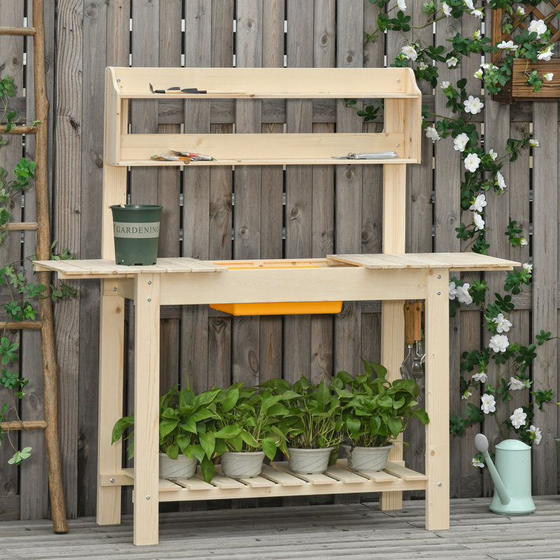 Fir Wood Potting Bench