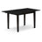 5 Piece Dinner Table Set consists A Dining Table and 4 Dark Navy Blue Polyester Fabric Kitchen Chairs with Stylish Back- Black Finish-246120194-246120195-208701606