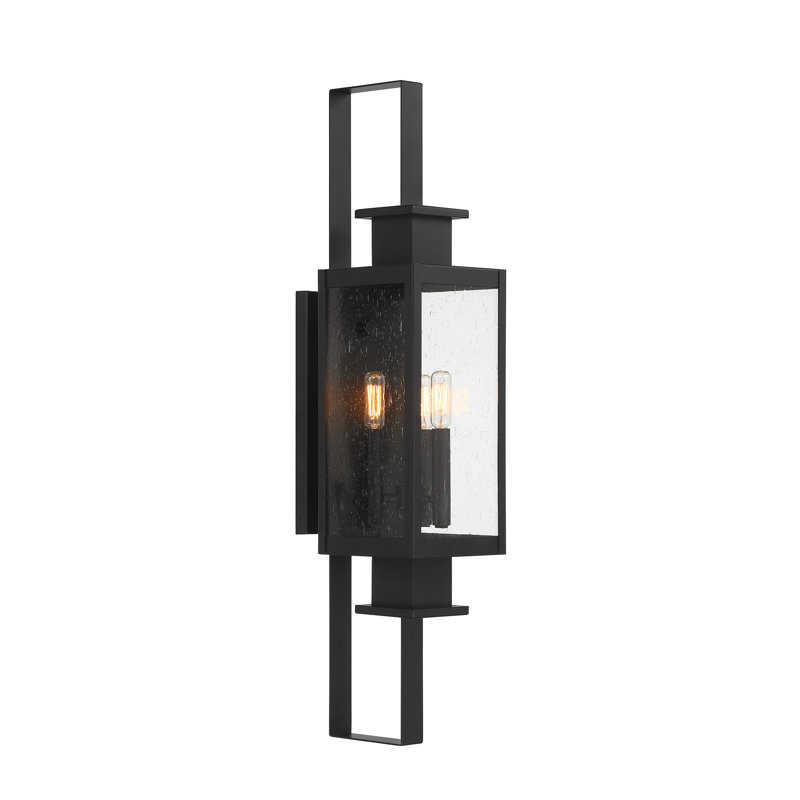 Ascott 3-Light Outdoor Wall Lantern in Matte Black, 3 Light, 32'' H x 6.5'' W x 6.5'' D