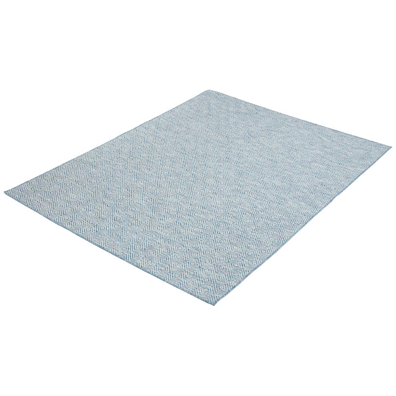Tapis intérieur / extérieur bleu Rummel, Rectangle 6 pi 7 po x 9 pi 6 po