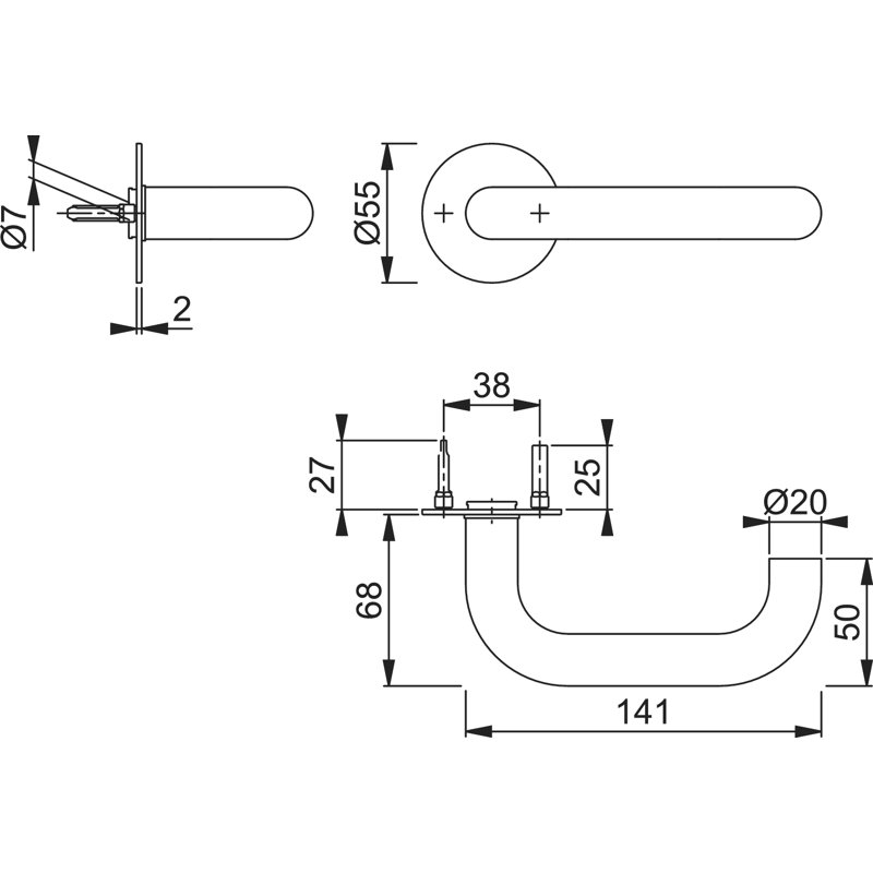 Paris Passage Door Handle