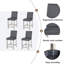 Ensemble de chaises à hauteur de comptoir pour 4 personnes, chaise de cuisine avec siège rembourré, tabouret de bar à hauteur de comptoir pour salle à manger