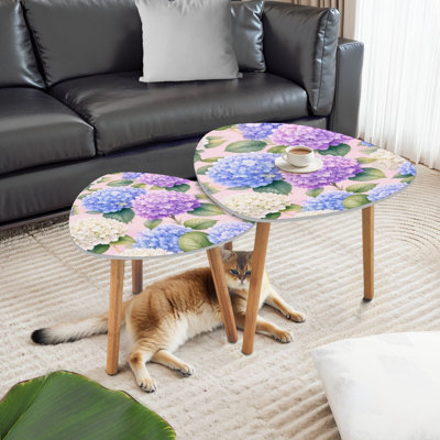 Ensemble de 2 tables basses gigognes Triangle