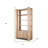 42" Natural Solid Wood Four Tier Bookcase with Two Doors