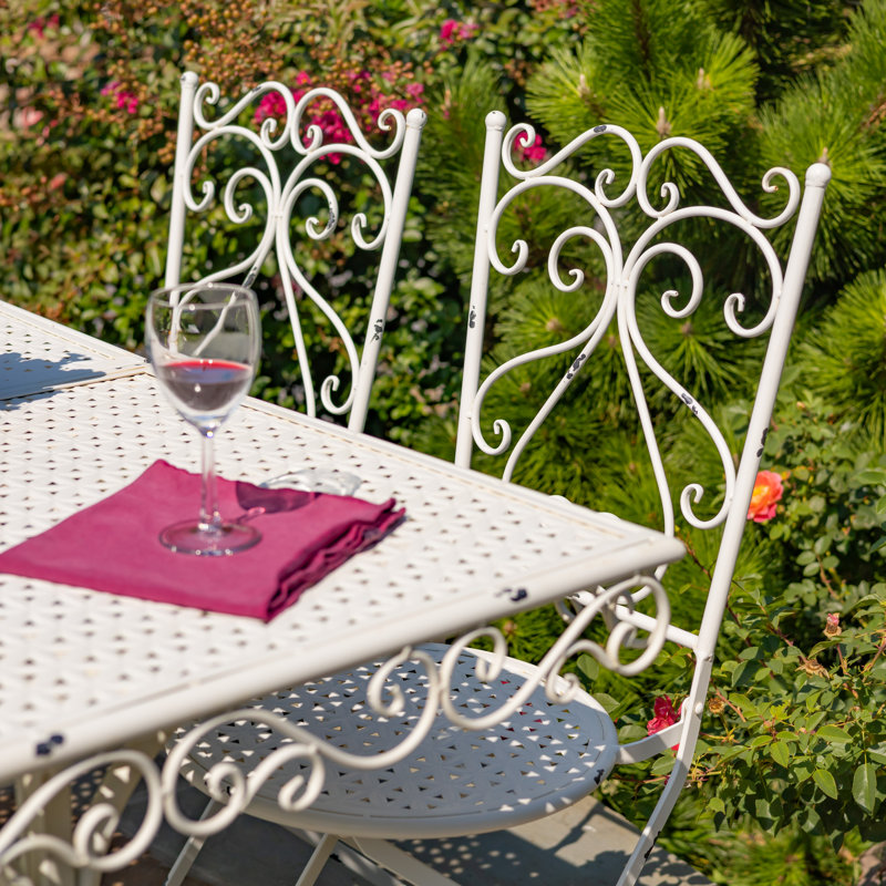 Fessenden 4 - Person Metal Patio Dining Set with Rectangular Table