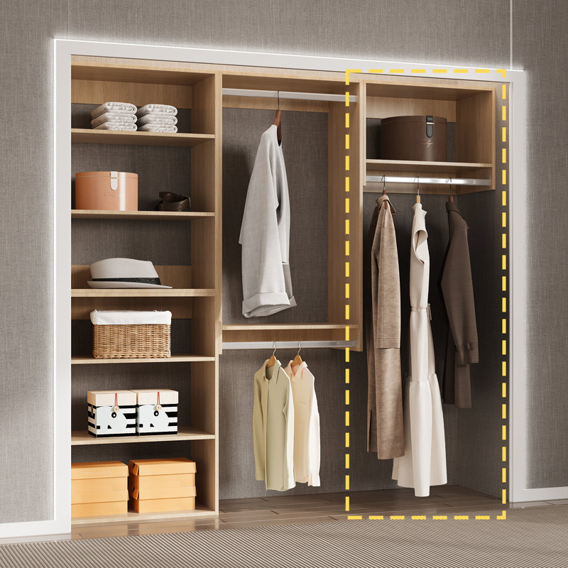 Système d'organisation pour garde-robe chic Chic Cove, H 18 po x l 19,5 po x P 14 po, Bois