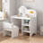 Wooden Children's Dressing Makeup Desk with Storage Shelves