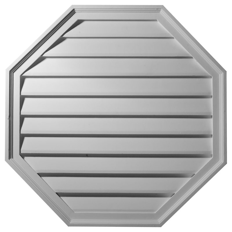 Grille d'aération octogonale à pignon, non fonctionnelle