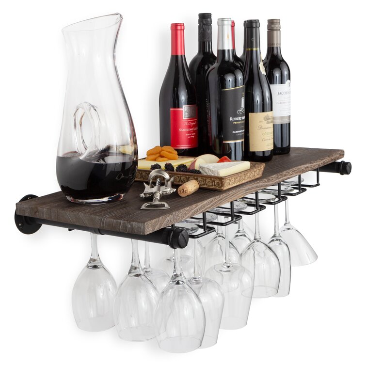 Rebrilliant Spinelli 6 Bottle Hanging Wine Bottle & Glass Rack