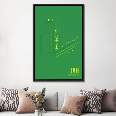 "Schéma de l'aérogare", "Houston (George Bush)", impression sur toile