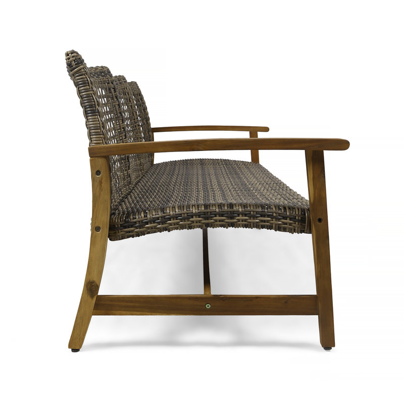 Canapé de patio Bedingfield, Teinture naturelle / gris