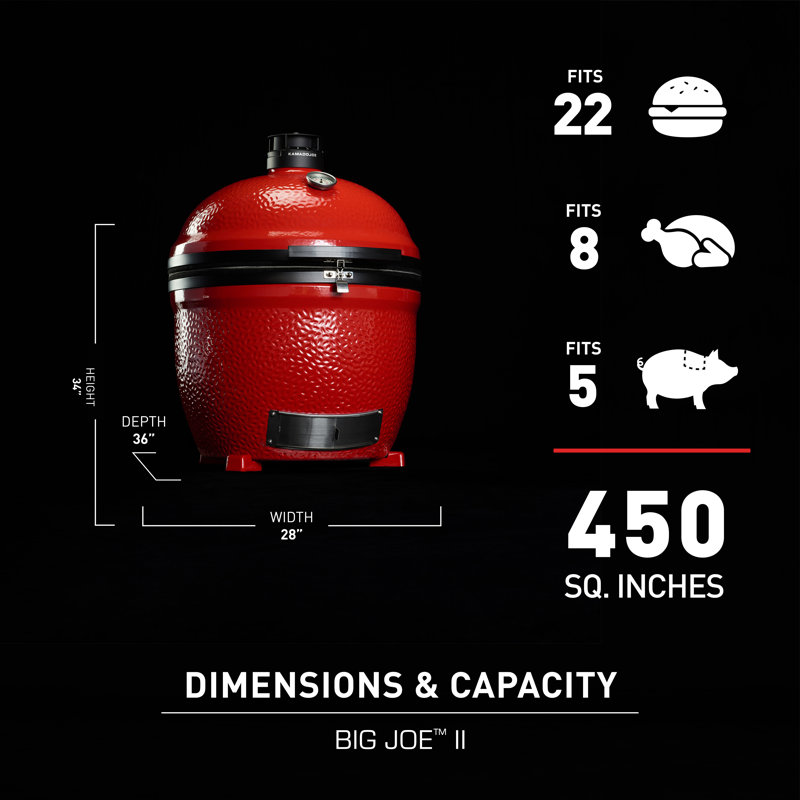 24" Big Joe II Kamado Charcoal Grill