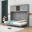 Grand lit escamotable en bois avec porte-bouteilles-480207909